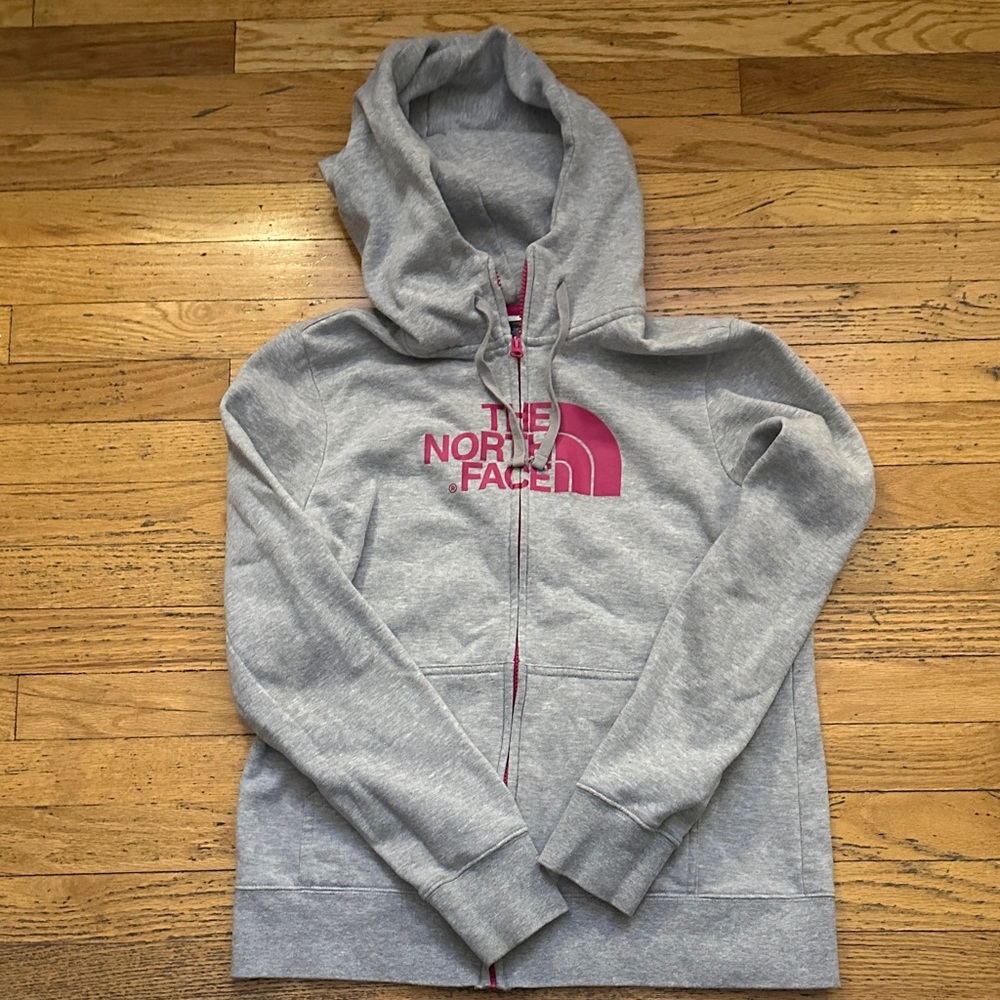 The North Face Gray and Pink Women's Sweater